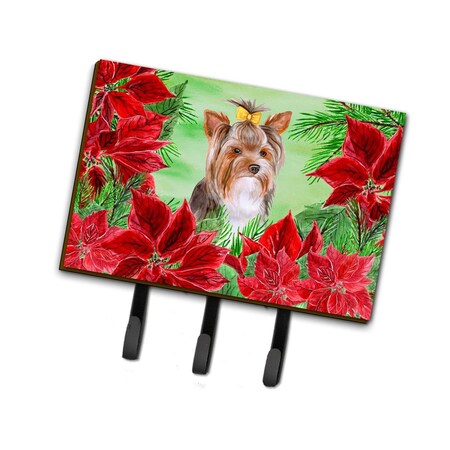 Jensendistributionservices Yorkshire Terrier No 2 Poinsettas Leash or Key Holder MI1710124